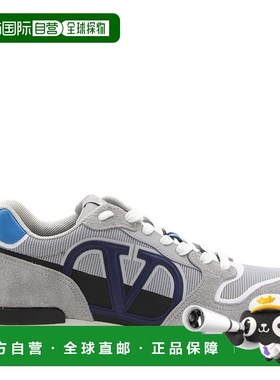 1h可退 香港直邮valentino 华伦天奴 男士 灰色皮质运动鞋 4Y2S0H