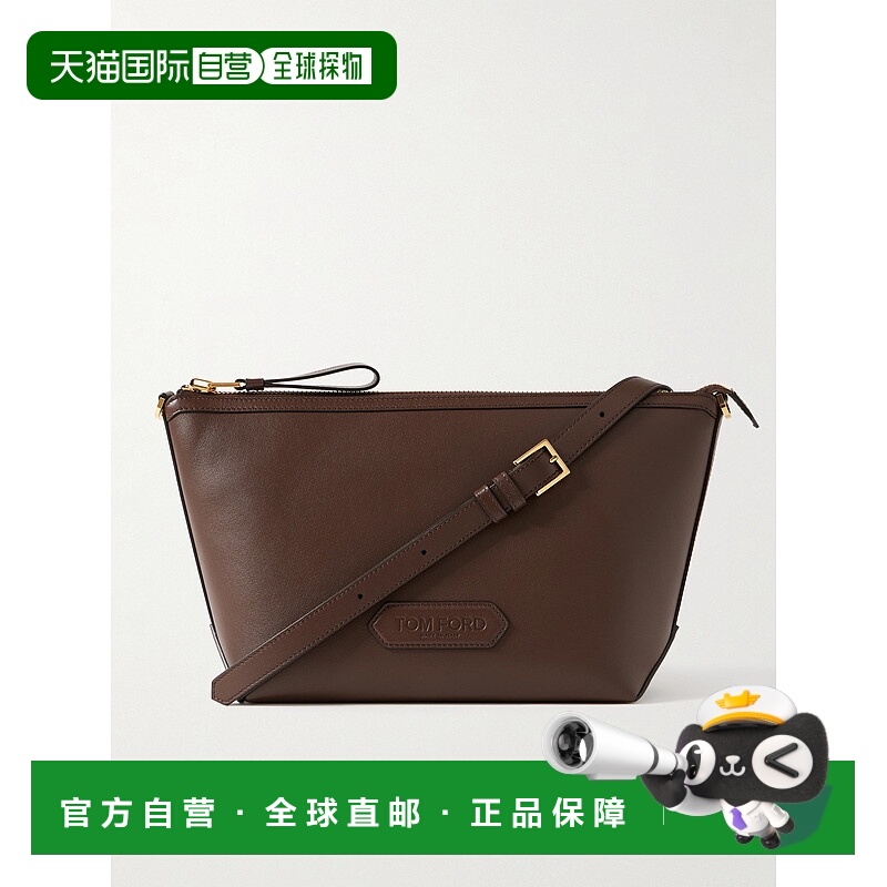 1h可退 香港直邮Tom Ford 汤姆 福特 男士 Logo压纹皮革邮差包 H0