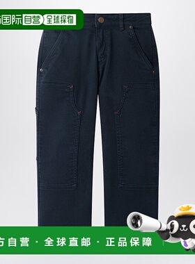 1h可退 香港直邮Bonpoint 男童 Ewann 海军蓝棉质裤子童装 W05BPA