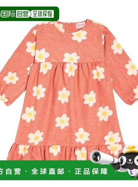 香港直邮bobo choses 女童 花朵棉质连衣裙童装 pink粉色 舒适时