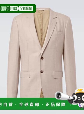 香港直邮Gabriela Hearst 男士 Irving 羊毛羊绒法兰绒西装外套