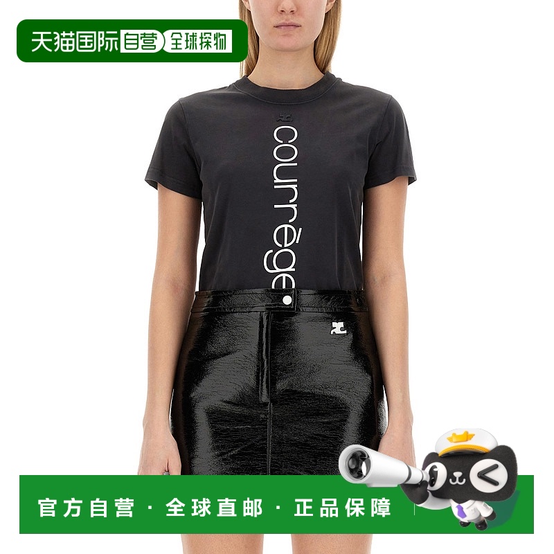 1h可退 欧洲直邮courreges 女士 上装T恤短袖