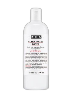 欧洲直邮kiehls科颜氏女士高保湿精华爽肤水500ml补水保湿正品