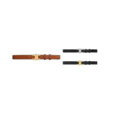 欧洲直邮CELINE赛琳 TRIOMPHE光滑牛皮革腰带明星同款2.5CM宽