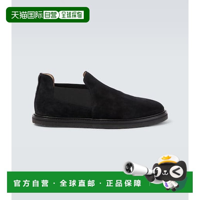 1h可退 香港直邮The Row 男士 Parker 绒面革便鞋 black黑色 舒适,流行男鞋,乐福鞋（豆豆鞋）,淘宝优惠券,粉丝福利购,淘宝优惠卷