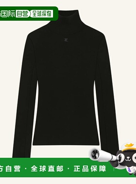1h可退 香港直邮Courreges 女士 Interlock 高領套頭衫 425MPU260