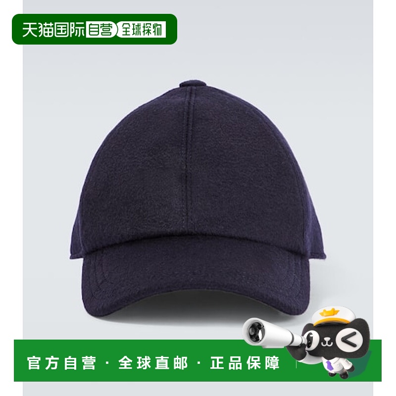 1h可退 香港直邮The Row 男士 Caspian 羊绒棒球帽 00 blue蓝色