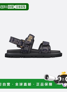 1h可退 香港直邮DIOR 迪奥 女士 蓝色皮质凉鞋 KCO170OFF