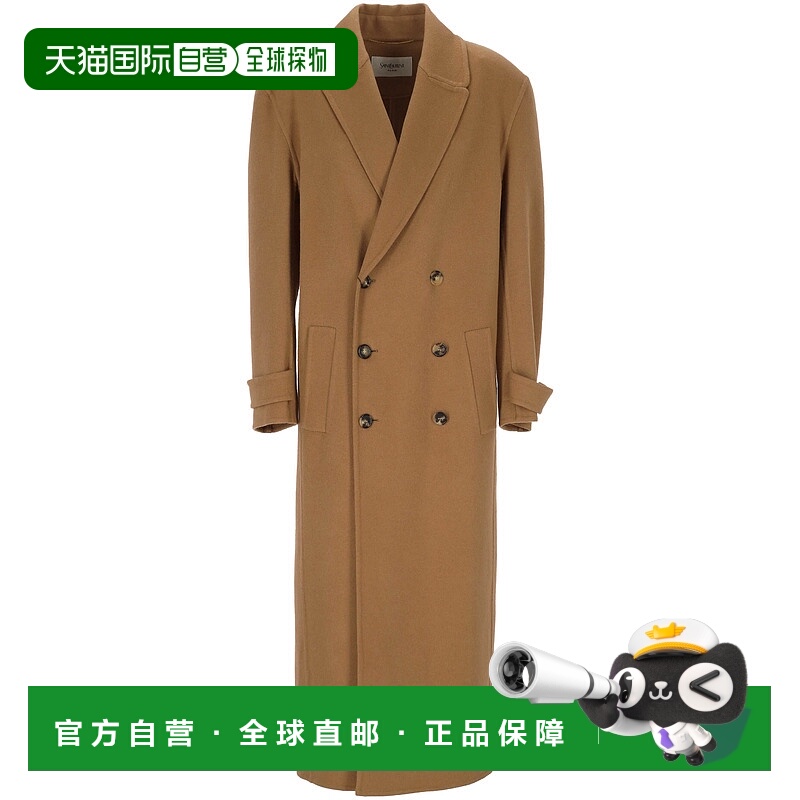 1h可退 欧洲直邮saint laurent 女士 大衣羊绒羊毛