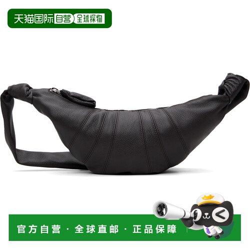 香港直邮Lemaire 男士 棕色小号 Croissant Leather 单肩包 BG000