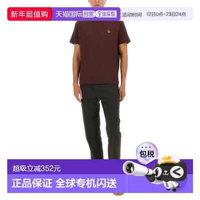 1h可退 香港直邮Paul Smith 保罗 史密斯 男士 红色T恤 M2R011RZT