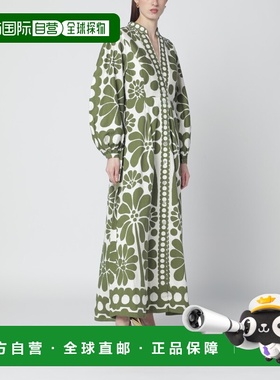 1h可退 香港直邮FARM RIO 女士 Palermo 绿色印花连衣裙 344605CO