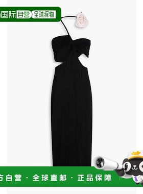 1h可退 香港直邮magda butrym 女士 花朵装饰扭曲剪口针织中长连