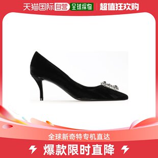 黑色天鹅绒方扣女士中跟鞋 香港直邮Roger VivierROGER VIVIER