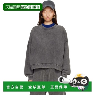 1h可退 香港直邮Acne Studios 艾克妮 女士 灰色徽标贴饰套头衫 C