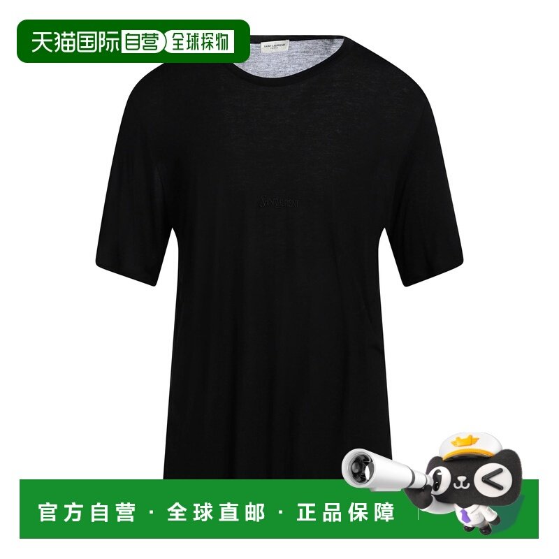 1h可退 香港直邮Saint Laurent 圣罗兰 男士 基础款T恤 black黑色,男装,T恤,淘宝优惠券,粉丝福利购,淘宝优惠卷