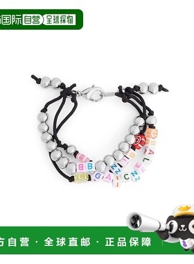 自营欧洲直邮Balenciaga巴黎世家 女士彩色方块字母三链叠戴手链