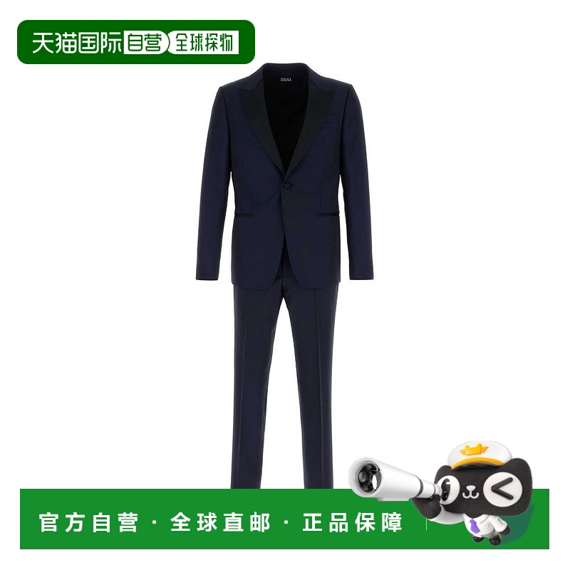 1h可退 香港直邮Zegna 杰尼亚 男士 傑尼亞單排扣西裝 R222791A22