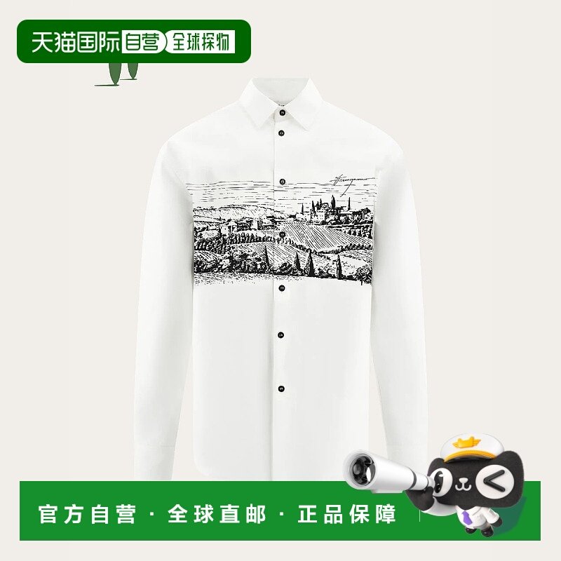 欧洲直邮菲拉格慕 25秋冬 144888 786947 男士 长袖衬衫