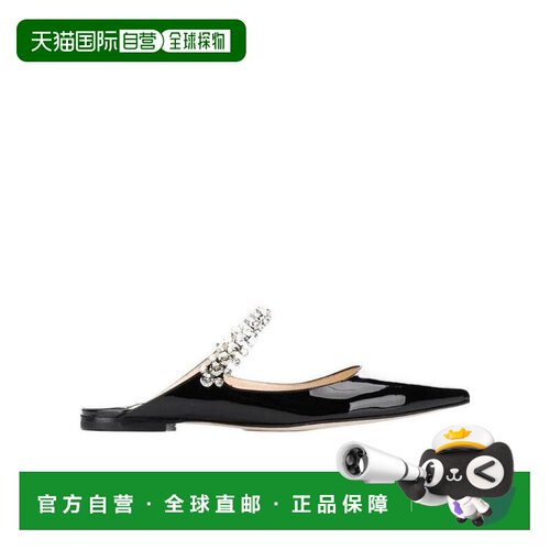 1h可退 香港直邮JIMMY CHOO 女士拖鞋 BINGFLATPATBLACK CO 黑色