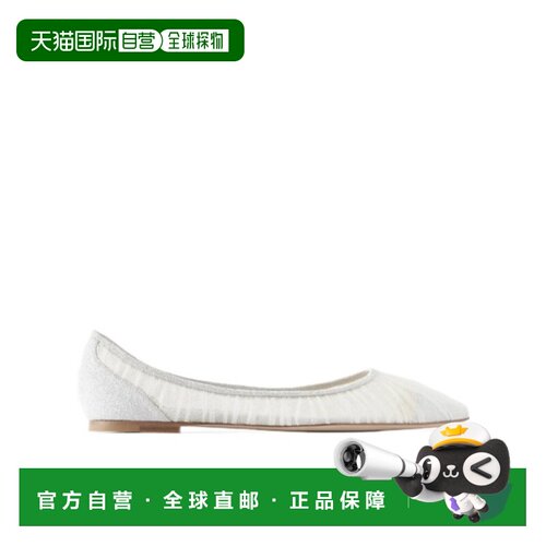 1h可退 香港直邮JIMMY CHOO 女士休闲鞋 LOVEFLATTFGIVORYSILVER