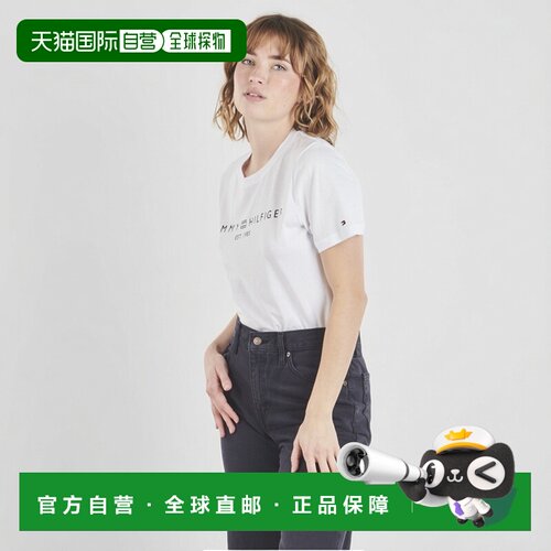 欧洲直邮Tommy Hilfiger  女装 短袖T恤衫 春夏 白色 REG CORP LO