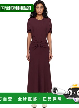 香港直邮VICTORIA BECKHAM 维多利亚 贝克汉姆 女士 酒红色 Bela