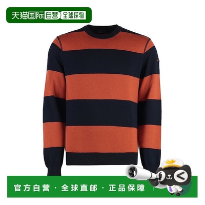 香港直邮Paul & Shark 保罗与鲨鱼 男士 条纹羊毛衫 14311074
