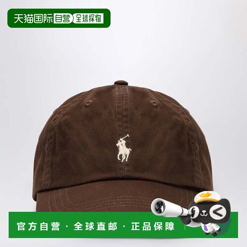 香港直邮Polo Ralph Lauren Polo 拉夫 劳伦 男士 棕色带Logo棒球