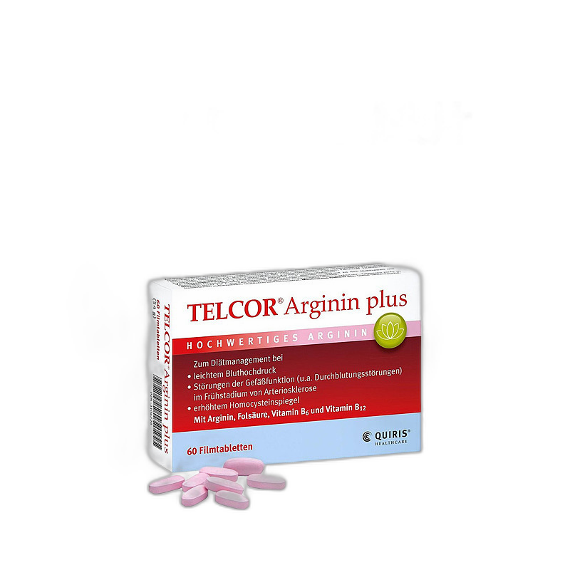 欧洲直邮Telcor精氨酸片降血压缓解动脉硬化提精力勃起壮阳60粒