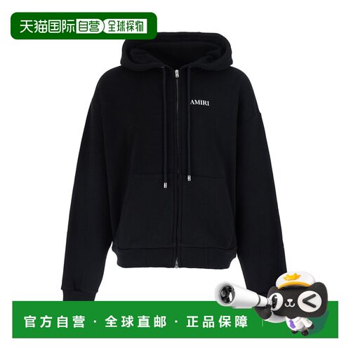 香港直邮AMIRI 男士 连帽拉链高科技布织拼缀男女通款卫衣 AM326J