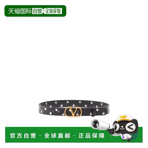 1h可退 香港直邮VALENTINO 女士腰带 WT0ST9MLX0NO SS2026 黑色 V