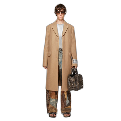 欧洲直邮ACNE STUDIOS（艾克妮）女士直筒羊毛大衣Manteau droit