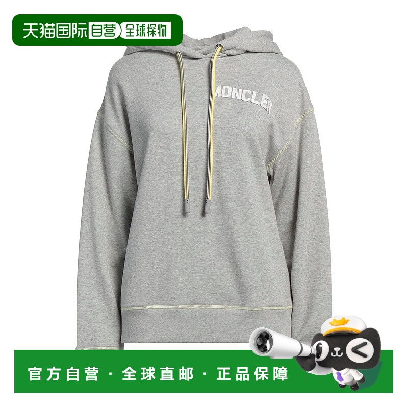 1h可退 香港直邮Moncler 盟可睐 女士 连帽卫衣 grey灰色 舒适时