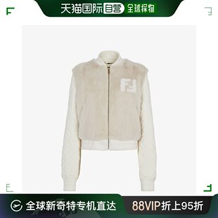 白色针织貂皮外套 欧洲直邮FENDI 芬迪