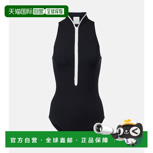 香港直邮HUNZA G 女士 Katya 拉链泳衣 black黑色 舒适时尚性感