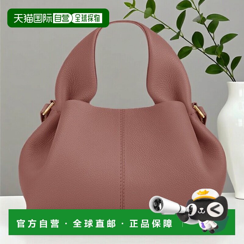自营欧洲直邮POLENE Numero Neuf Mini女士腮红色小牛皮单肩包 - 实物图