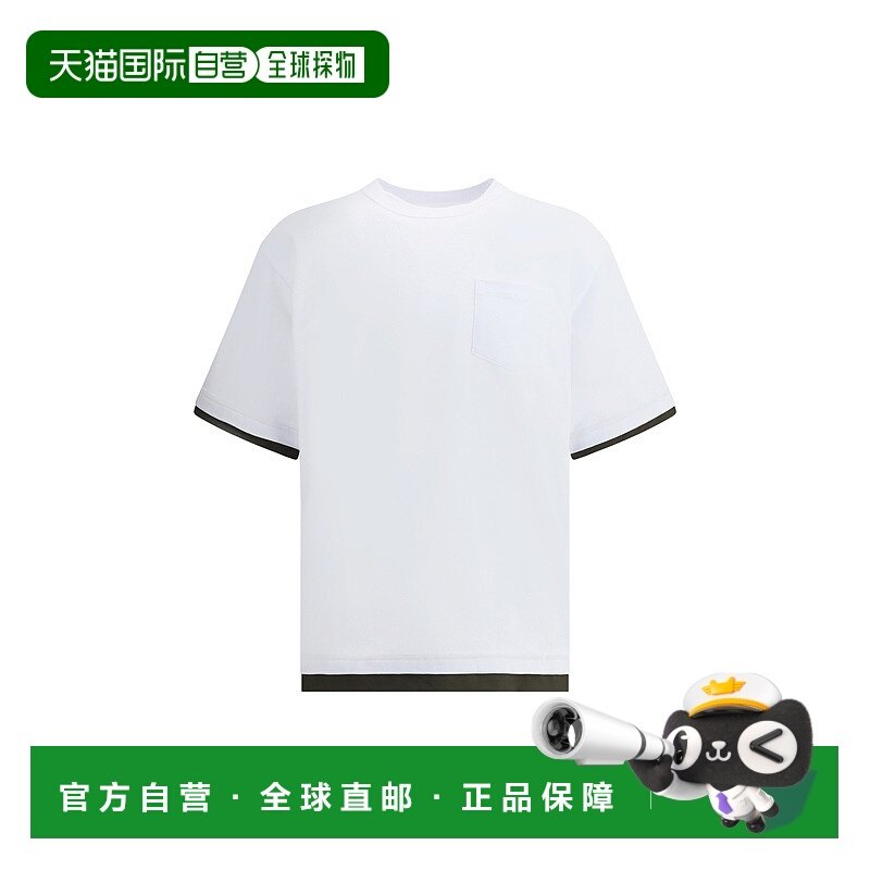 1h可退 香港直邮Sacai 男士 layers 双T恤 2503796M101 white白色