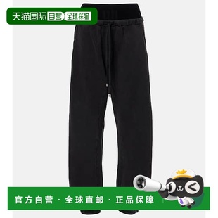 香港直邮The black黑色 Attico 棉质针织运动裤 舒适 女士 1h可退