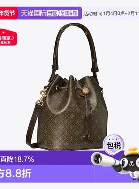 【自营】海外直邮Tory Burch 汤丽柏琦 T Monogram 水桶包