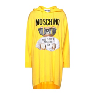 yellow黄色 香港直邮Moschino 舒适时 连衣裙 短款 莫斯奇诺 女士