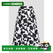 1h可退 褶裥印花棉混纺罗缎中长 女士 香港直邮CAROLINA HERRERA