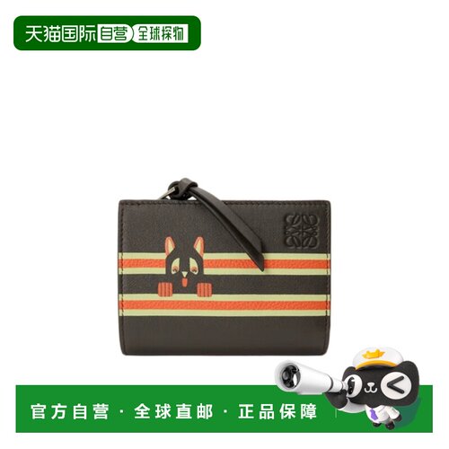 1h可退 Loewe 未来主义猫咪造型经典小牛皮迷你钱包 C643NCWX12