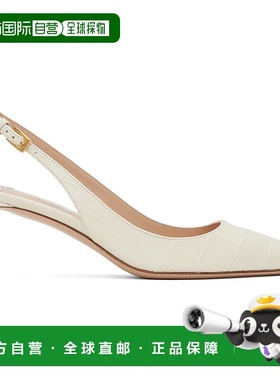 香港直邮Tom Ford 汤姆 福特 女士 白色 Stamped Croc Slingback