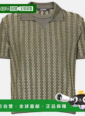 香港直邮Jacquemus 女士 Marino 提花Polo衫 green绿色 舒适时尚