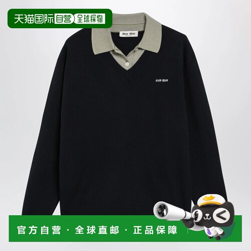 香港直邮MIU MIU 女士针织衫 MML07MOOO6061F0UXL AW2026 蓝色