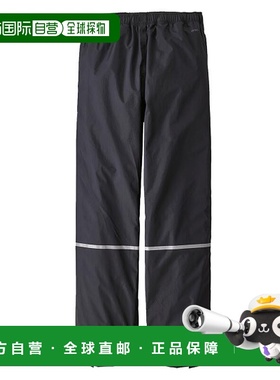 自营欧洲直邮PATAGONIA 儿童 Torrentshell黑色尼龙裤子