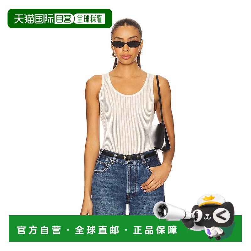 1h可退 香港直邮ANINE BING 女士 Eugene 背心 A0811256 white白