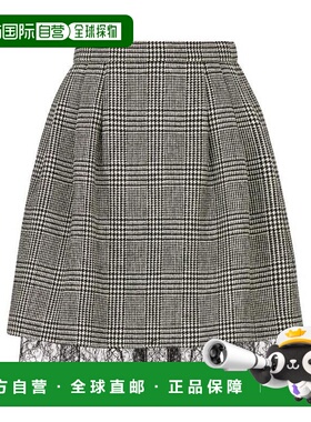 香港直邮Dior 蕾丝细节半身裙羊毛A字裙 311J09A1376迪奥