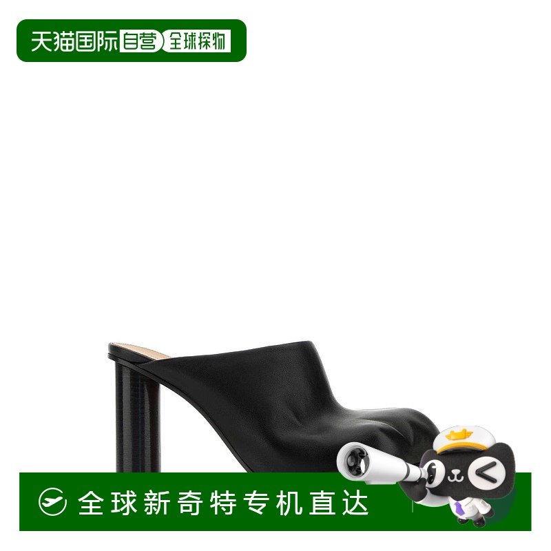 1h可退 香港直邮J.W. Anderson 女士 PAW 黑色纳巴革凉拖 MU0011L